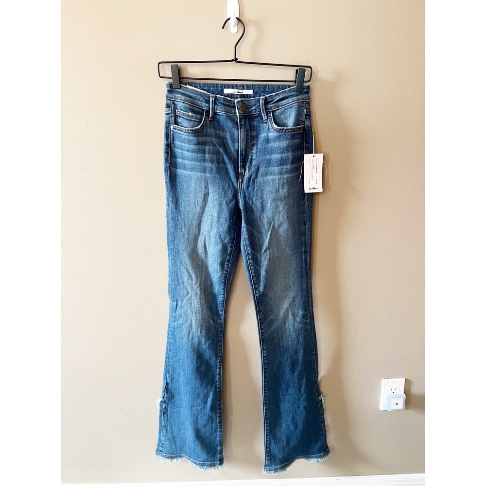 NWT Sam Edelman Sample Size High Waist Flare Medium Wash Jeans